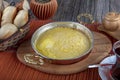 Muhlama - corn porridge with cheese.Turkish cuisine. Kuymak - Guymak - Yaglas