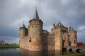 The castle Muiderslot in the village Muiden in Holland, the Netherlands, Europe