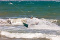 Fall in sports kitesurfing Royalty Free Stock Photo