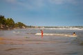 Muine, Vietnam - July 18, 2019 - South China sea. People swim in the sea