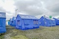 MUISNE, ECUADOR- MAY 06, 2017: Improvised shelters in the coasts of Muisne after the Powerful 7.8 Magnitude Earthquake