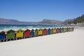 Muizenberg beach colorful huts Royalty Free Stock Photo