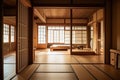 Muji design, an empty wooden room, and interior cleaning of a Japanese room.