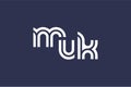 MUK Creative Unique Modern Letter Logo Design. Elegant Monogram Logo Design with Decorative Elements and Typography Royalty Free Stock Photo