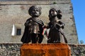 Mini-statue of Countess Ilona Zrini and Count Imre Tekeli in castle Palanok - Mukachevo, Ukraine o