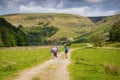 On the Coast to Coast long distance footpath walk at Muker in Swaledale in the Yorkshire Dales Royalty Free Stock Photo