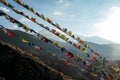 Muktinath - Prayer flags in Himalayas Royalty Free Stock Photo