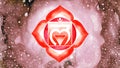 Muladhara Root Chakra red color logo symbol icon reiki mind spiritual health healing holistic energy lotus mandala watercolor