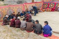 Ladakhi people gathered for religious festival, Ladakh, India Royalty Free Stock Photo