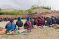 Ladakhi people gathered for religious festival, Ladakh, India Royalty Free Stock Photo