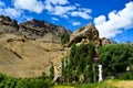 Mulbekh monastery rock cut in Jammu and Kashmir India