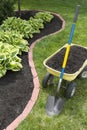 Mulch Bed With Edging Royalty Free Stock Photo