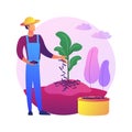 Mulching plants abstract concept vector illustration.