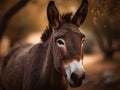 Mule portrait created with Generative AI technology Royalty Free Stock Photo