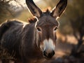 Mule portrait created with Generative AI technology Royalty Free Stock Photo