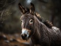 Mule portrait created with Generative AI technology Royalty Free Stock Photo