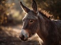 Mule portrait created with Generative AI technology Royalty Free Stock Photo