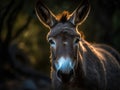 Mule portrait created with Generative AI technology Royalty Free Stock Photo