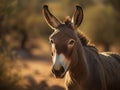 Mule portrait created with Generative AI technology Royalty Free Stock Photo