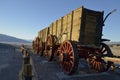 20 Mule Team mining carts at the Harmony Borax Works, Death Valley, California Royalty Free Stock Photo