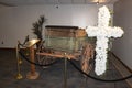 The 2 mule-team wagon used as a caisson for Dr. Martin Luther King, Jr.`s funeral procession