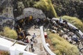 Mules on the path up to Thira Santorini