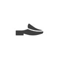 Mules shoes vector icon