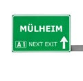 MULHEIM road sign isolated on white Royalty Free Stock Photo