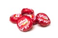 Mini babybel cheese on white background