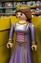 Giant playmobil figurine in a toys store