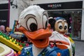 Donalds`s duck by walt disney on attraction for children in the street