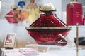 Big bottle perfume of Samsara by Guerlain at the flea market Royalty Free Stock Photo