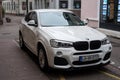 Front view of BMW X4 parked in the street