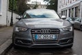 Front view of grey audi S5 parked in the street