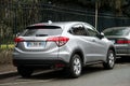 Rear view of grey Honda SRV the famous japanese suv car parked in the street