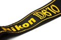 Nikon D610 reflex Full Frame strap on white background