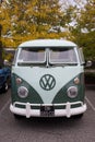 Front view Volkswagen van 1965 parked in the street