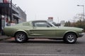 Profile view of Ford mustang 1967 fastback parked in the street Royalty Free Stock Photo