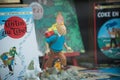 Tintin figurine of comic book on a store showroom