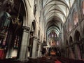 Mulhouse gothic cathedral interiors.