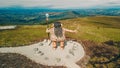 Mullaghcarn Giant sculpture rear view on mountain top, Scenic views Ireland