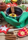 Mulled wine for Christmas holidays