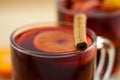 Mulled wine with cinnamon