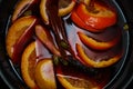 Mulled wine cooking