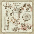 Mulled wine design elements