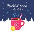 Mulled wine hot winter drink