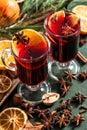 Mulled wine ingredients Hot red winter punch fruits spices