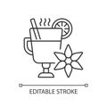 Mulled wine linear icon