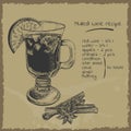 Mulled wine recipe illustration
