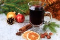 Mulled wine in the snow